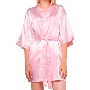 Turquaz | Pink Satin Robe | Size L